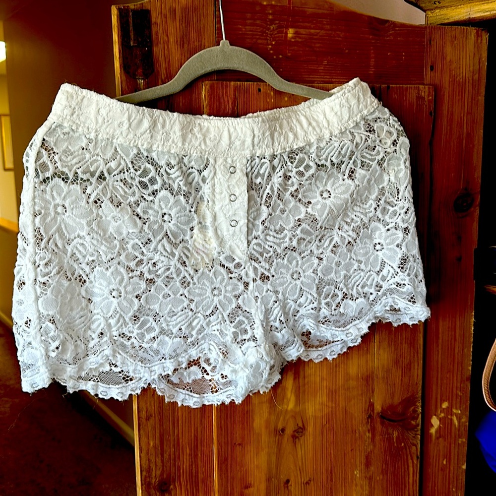 Anthropology lace shorts